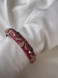 Mineli Fuşya Çelik Kelepçe