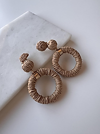 Hasır Yuvarlak Küpe