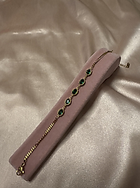 Yeşil taşlı vintage bileklik