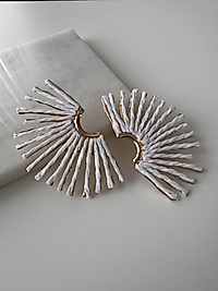 Hasır Yelpaze Model Küpe